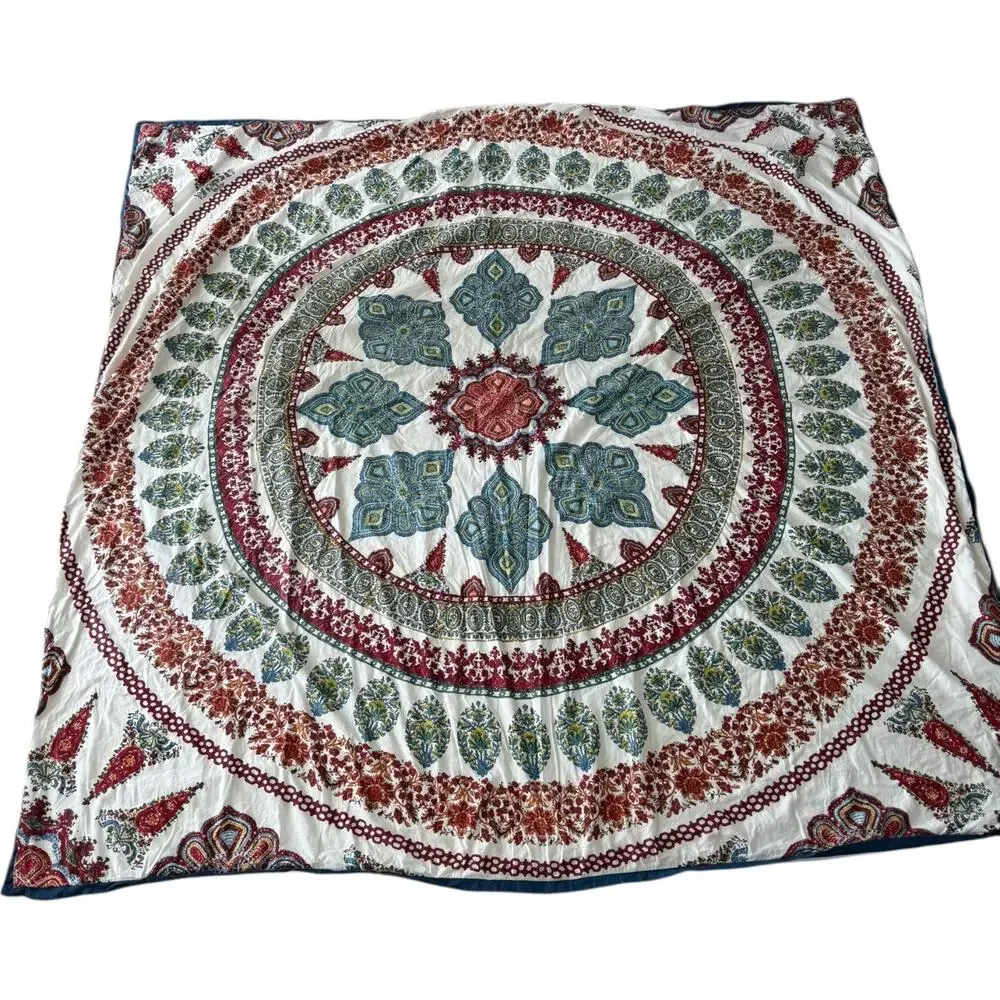 Pottery Barn Aurora Medallion Queen / Full Duvet Multicolored cotton 92 X 88